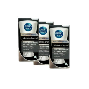3x Pearl Drops Daily Whitening Ultimate Charcoal Toothpaste 50ml