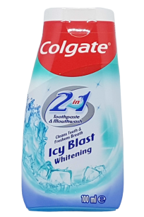 Colgate Icy Blast 2 in 1 Whitening Toothpaste and Mouthwash 100ml